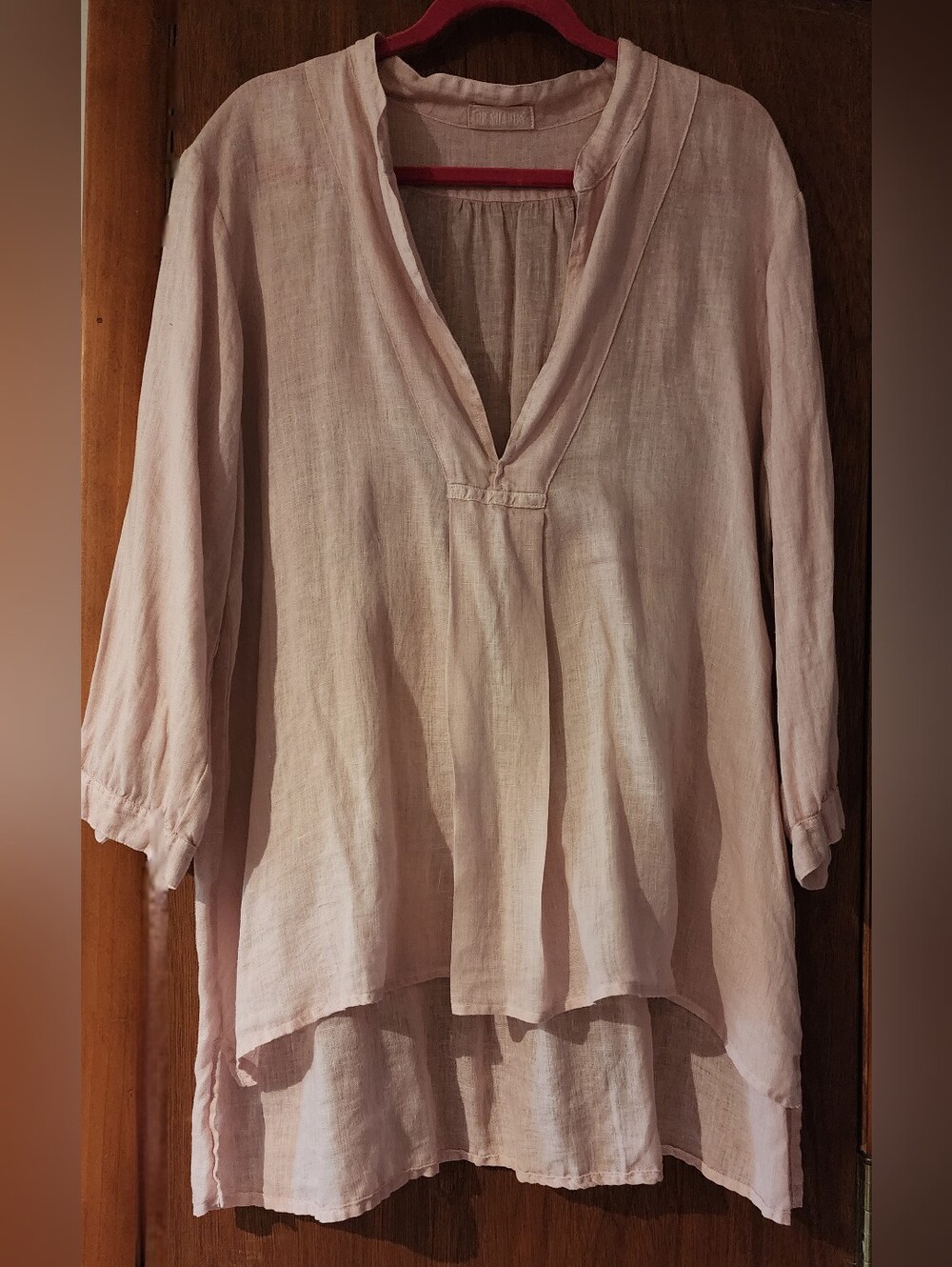 CP Shades Pink Linen Tunic Top